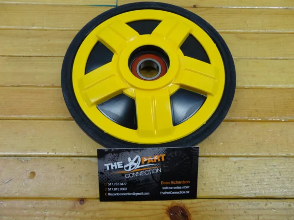 SKI DOO YELLOW PPD OEM 180MM IDLER WHEEL OEM503190342 FITS MOST REV AND XP 08-12 - Image 2